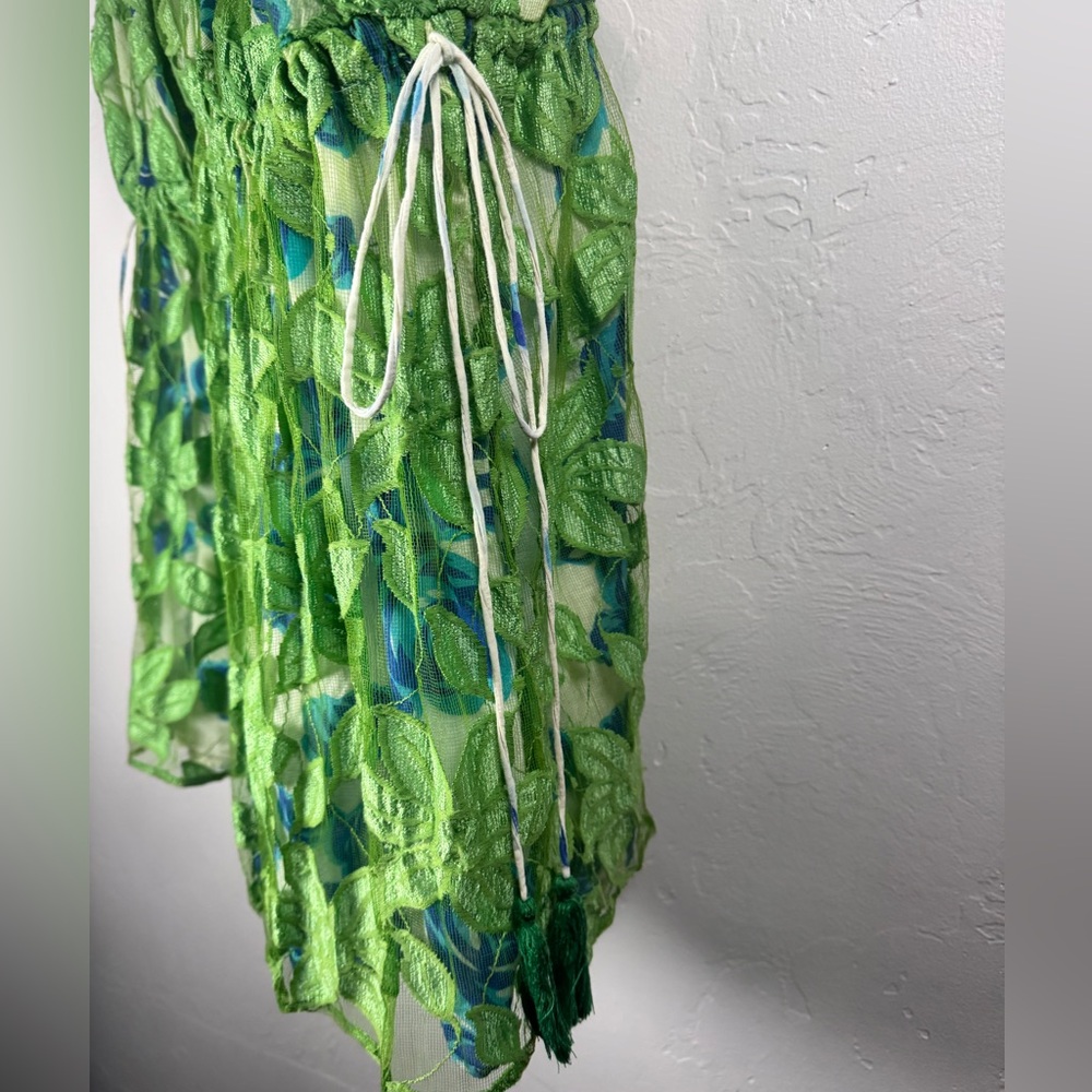 Lane Bryant Green Blue Leaf Print Camisole - Picture 3 of 9